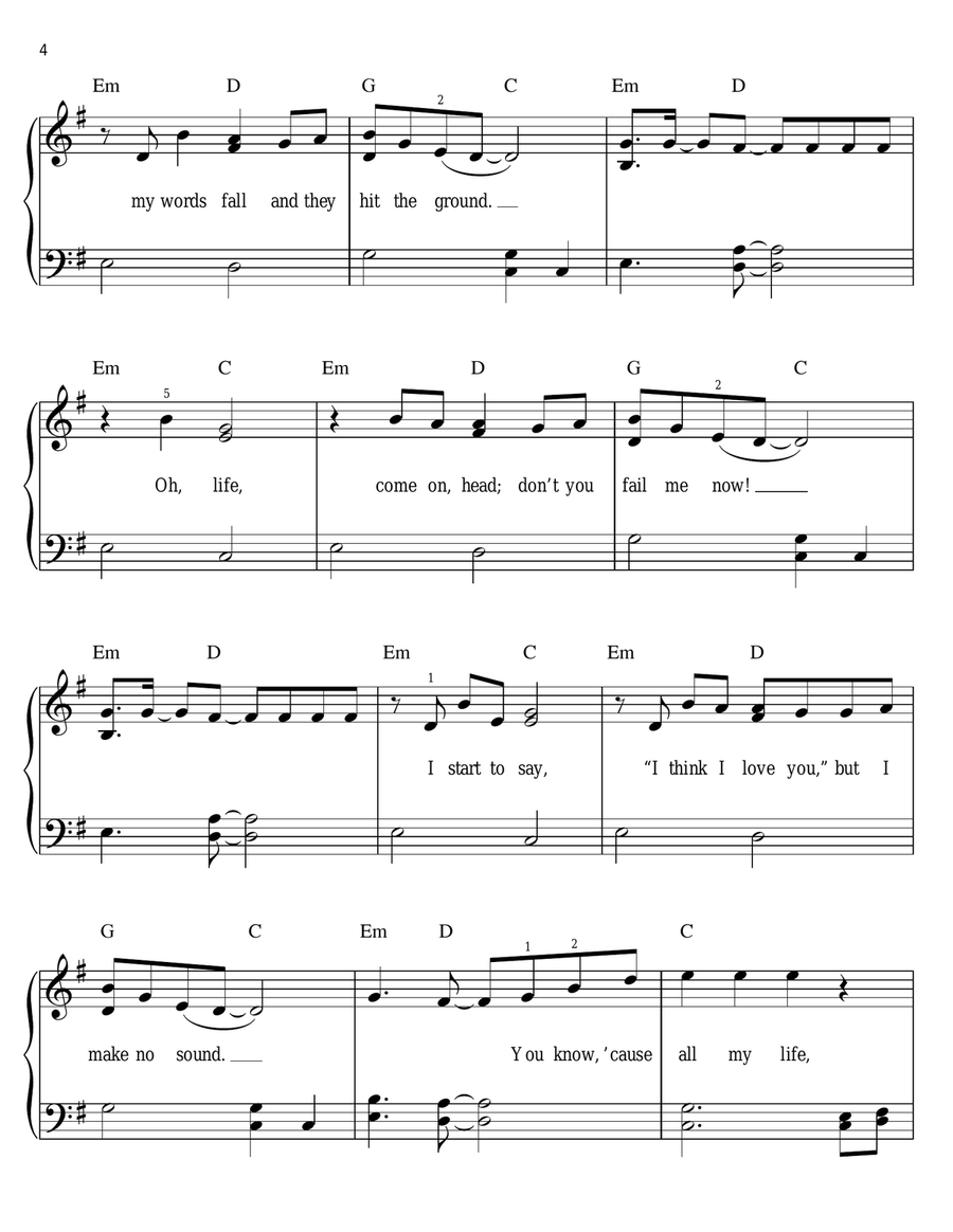 Stole My Heart Easy Piano scores gallery preview page 4