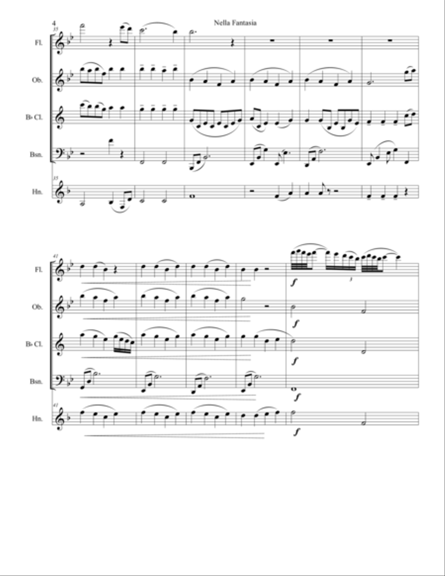 Nella Fantasia Nella Fantasia Woodwind Quintet scores gallery preview page 4