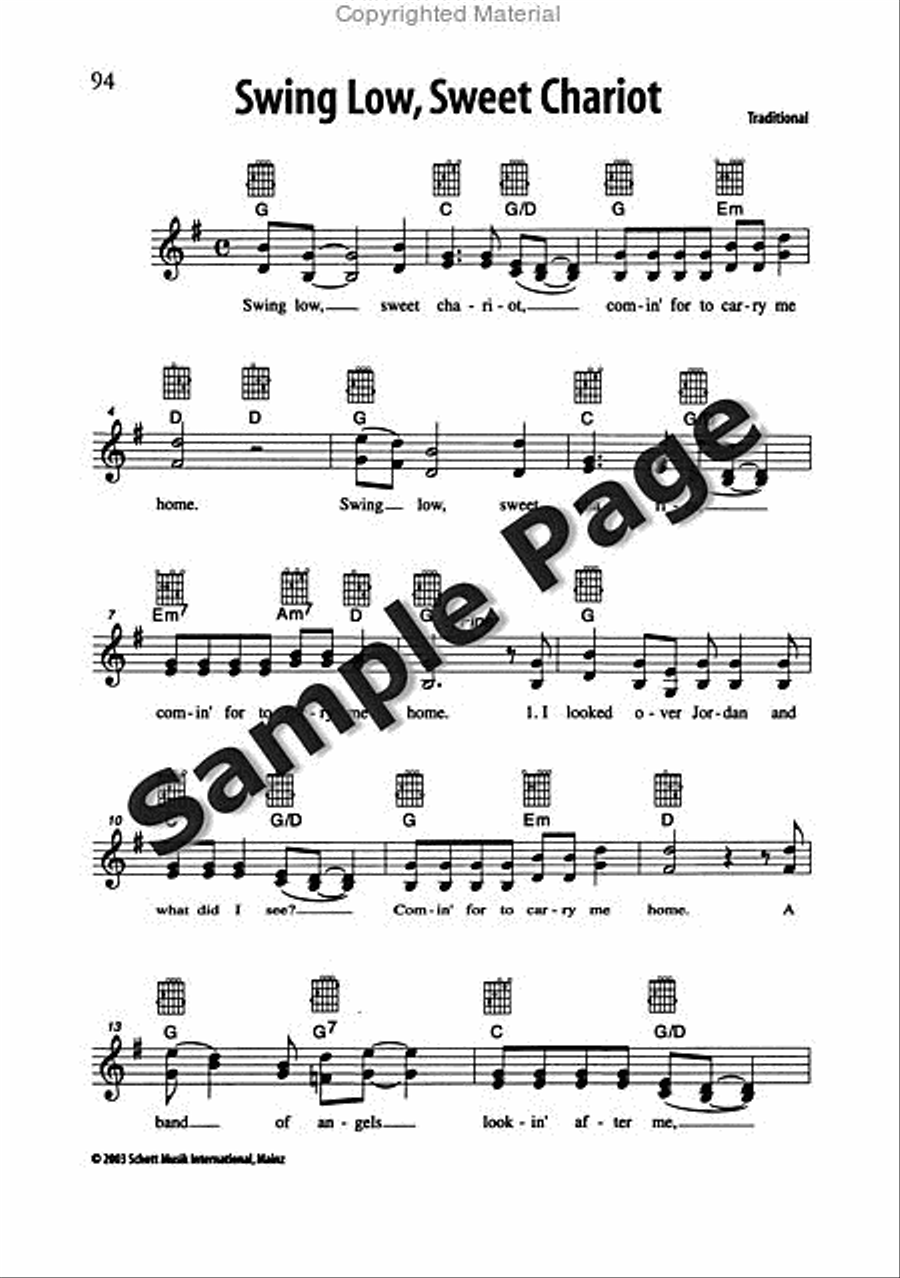 Best of Spirituals & Gospels Acoustic Guitar scores gallery preview page 95