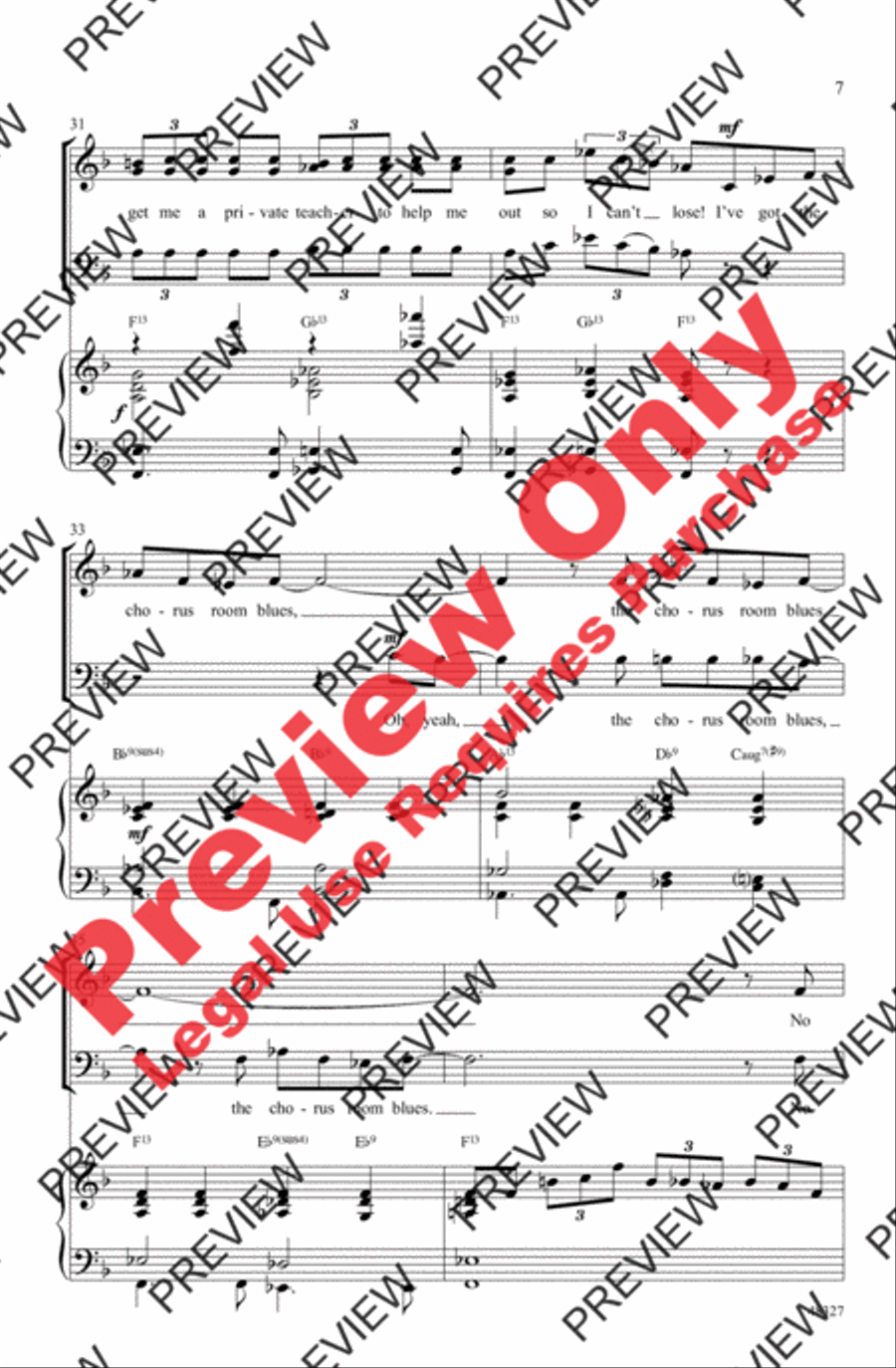 The Chorus Room Blues 3-Part scores gallery preview page 7