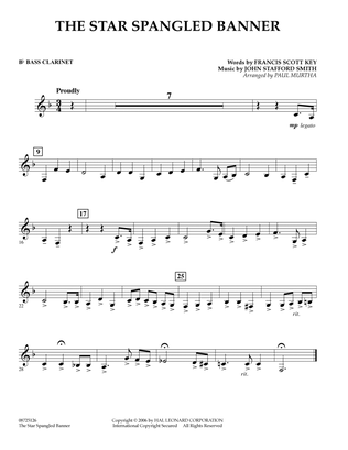 The Star Spangled Banner - Bb Bass Clarinet