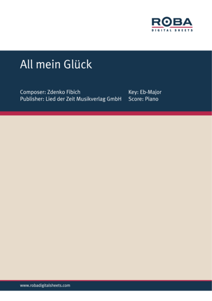 All mein Gluck Piano Solo scores gallery preview page 1