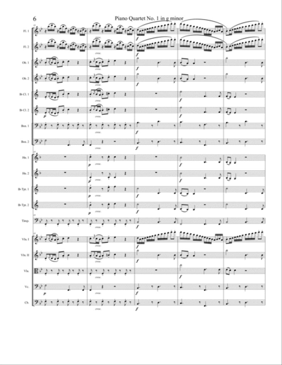 Piano Quartet No. 1 in g minor, Movement 1 Piano Quartet scores gallery preview page 6