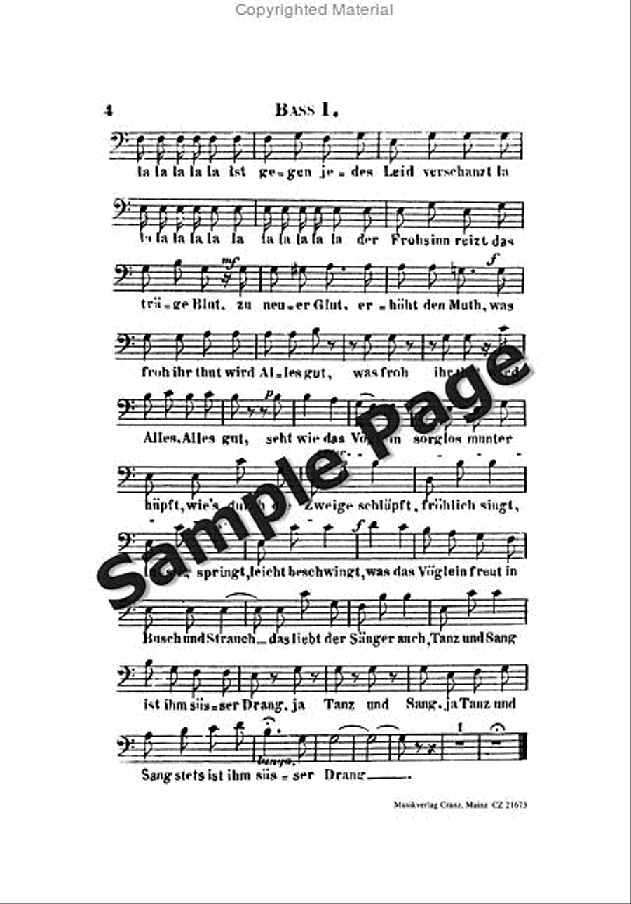 Strauss J Saengerlust Polka Op328 TTBB scores gallery preview page 5