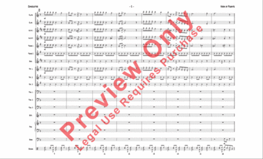 Horn of Puente Jazz Ensemble scores gallery preview page 17