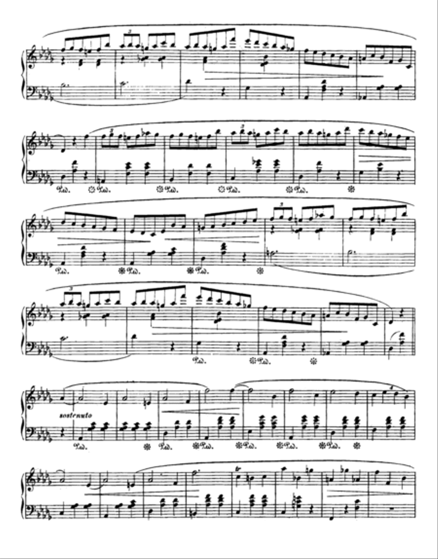 Chopin- Minute Waltz Op. 64 No. 1 Piano Solo scores gallery preview page 2