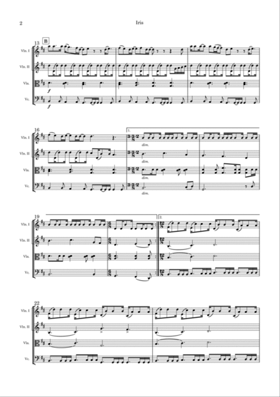 Iris String Quartet scores gallery preview page 3