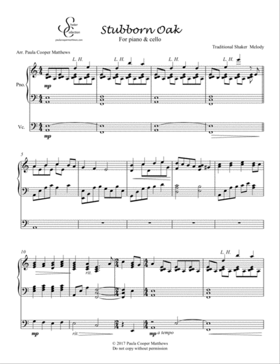Stubborn Oak String Duet scores gallery preview page 1