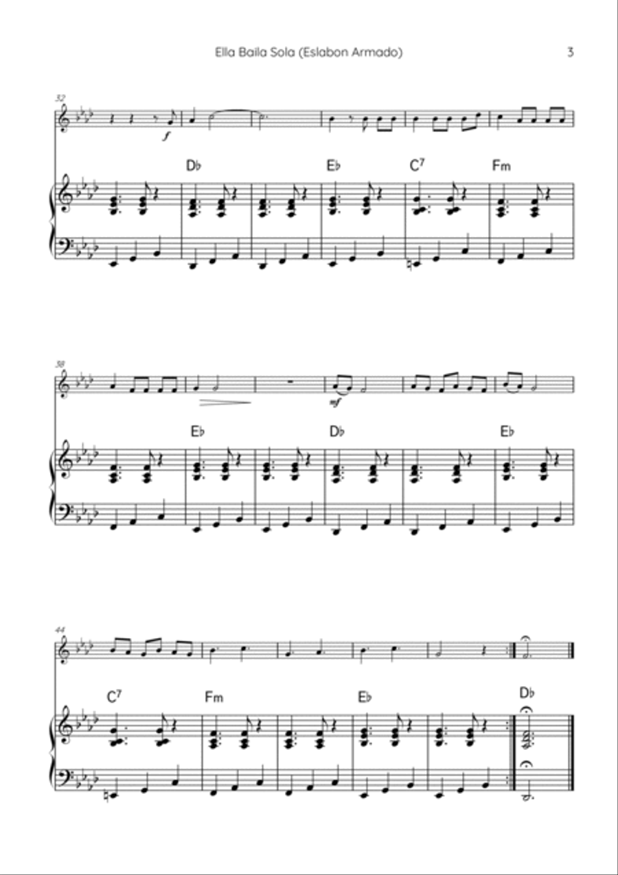 Ella Baila Sola Ella Baila Sola Violin Solo scores gallery preview page 3