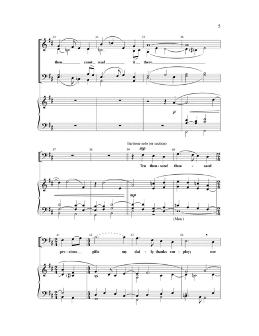 Lost In Wonder, Love And Praise 4-Part scores gallery preview page 4