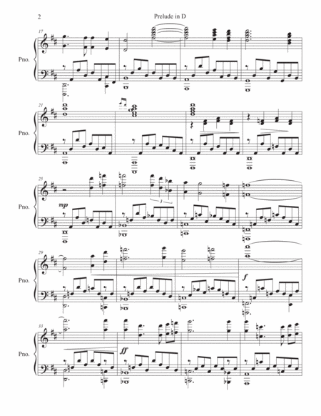 Prelude in D for Solo Piano image number null