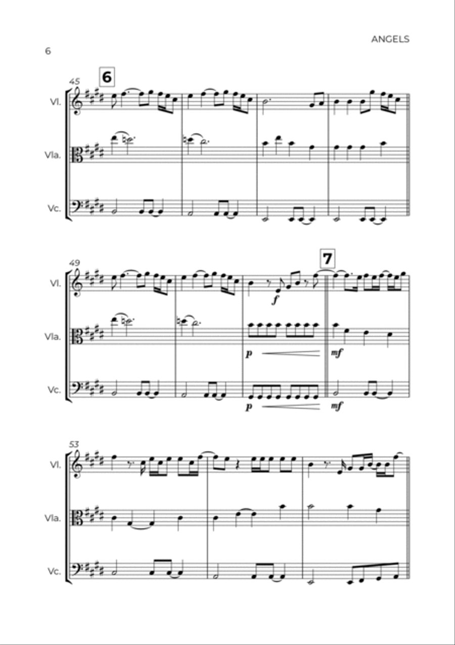 Angels Angels String Trio scores gallery preview page 6