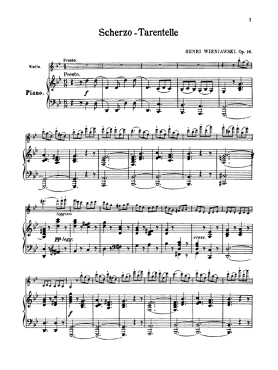 Scherzo Tarantelle, Op. 16