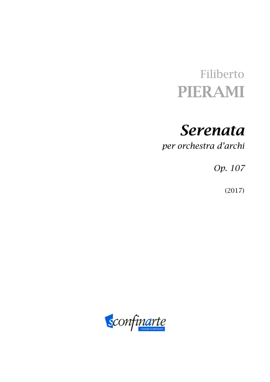 Filiberto PIERAMI: SERENATA (Op.107) (ES-21-076) - Score Only String Orchestra scores gallery preview page 1