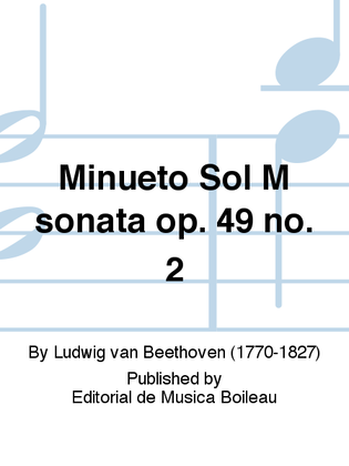 Minueto Sol M sonata op. 49 no. 2