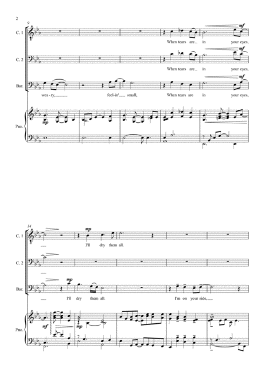 Bridge Over Troubled Water Choir scores gallery preview page 2