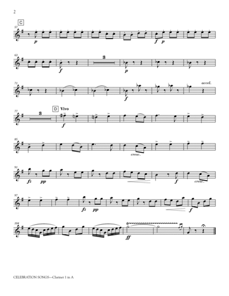 Celebration Songs (from Die Fledermaus) - Clarinet 1 in A