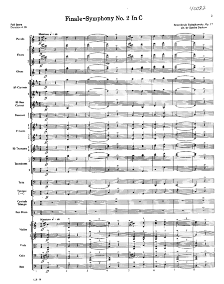 Symphony No. 2 in C (Little Russian): Finale Orchestra scores gallery preview page 2