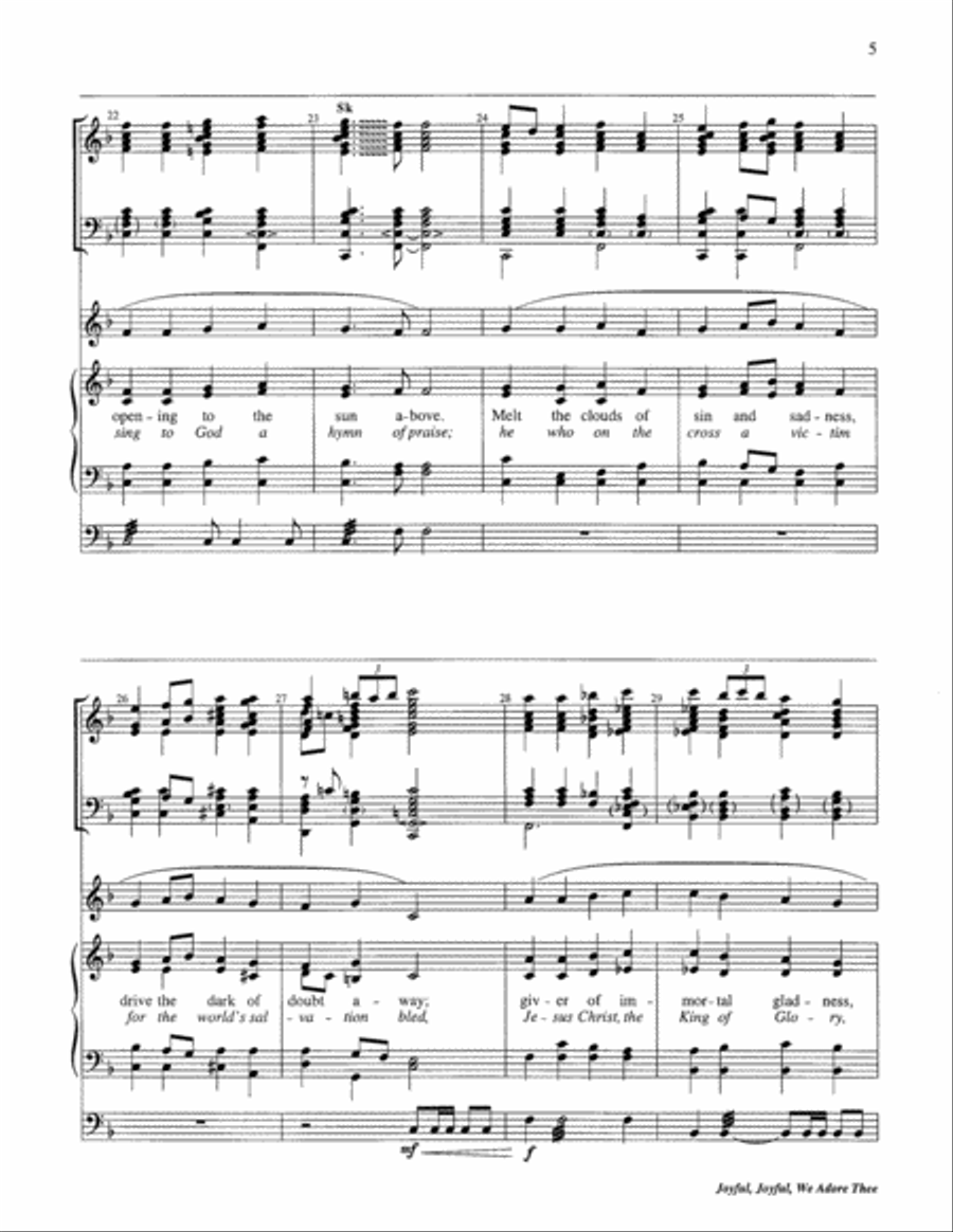 Joyful, Joyful, We Adore Thee 5-Octaves scores gallery preview page 19