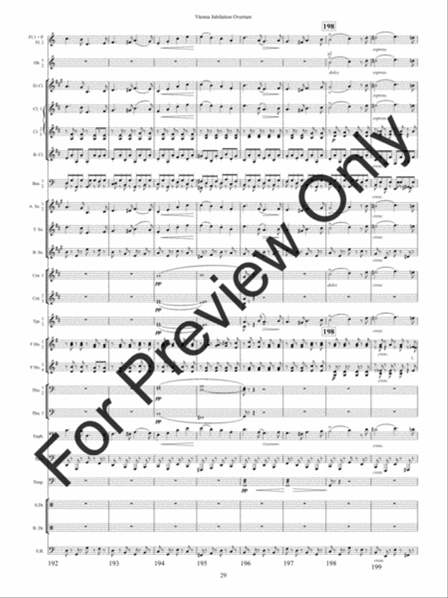 Vienna Jubilation Overture Concert Band scores gallery preview page 32
