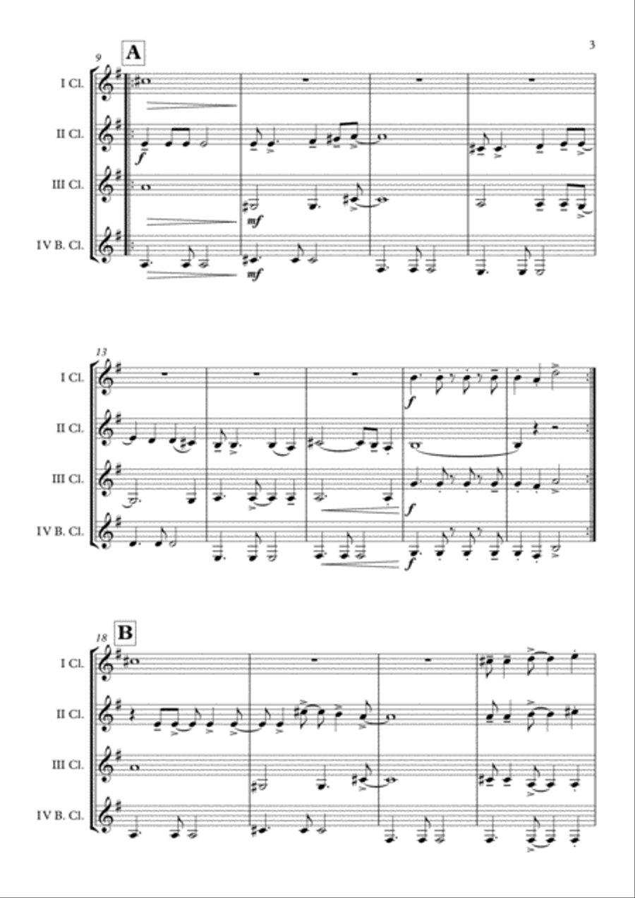 Africa Clarinet Quartet scores gallery preview page 4