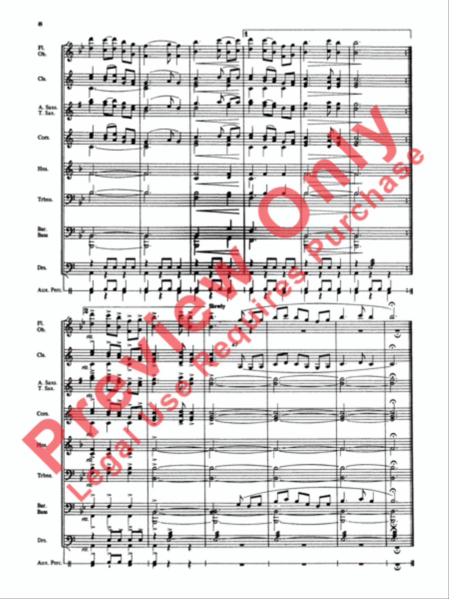 Korean Folk Song Medley Concert Band scores gallery preview page 9