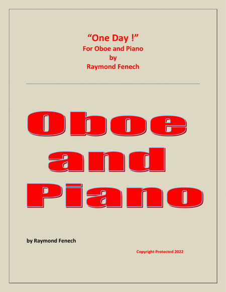 One Day ! for Oboe and Piano - Intermediate level image number null