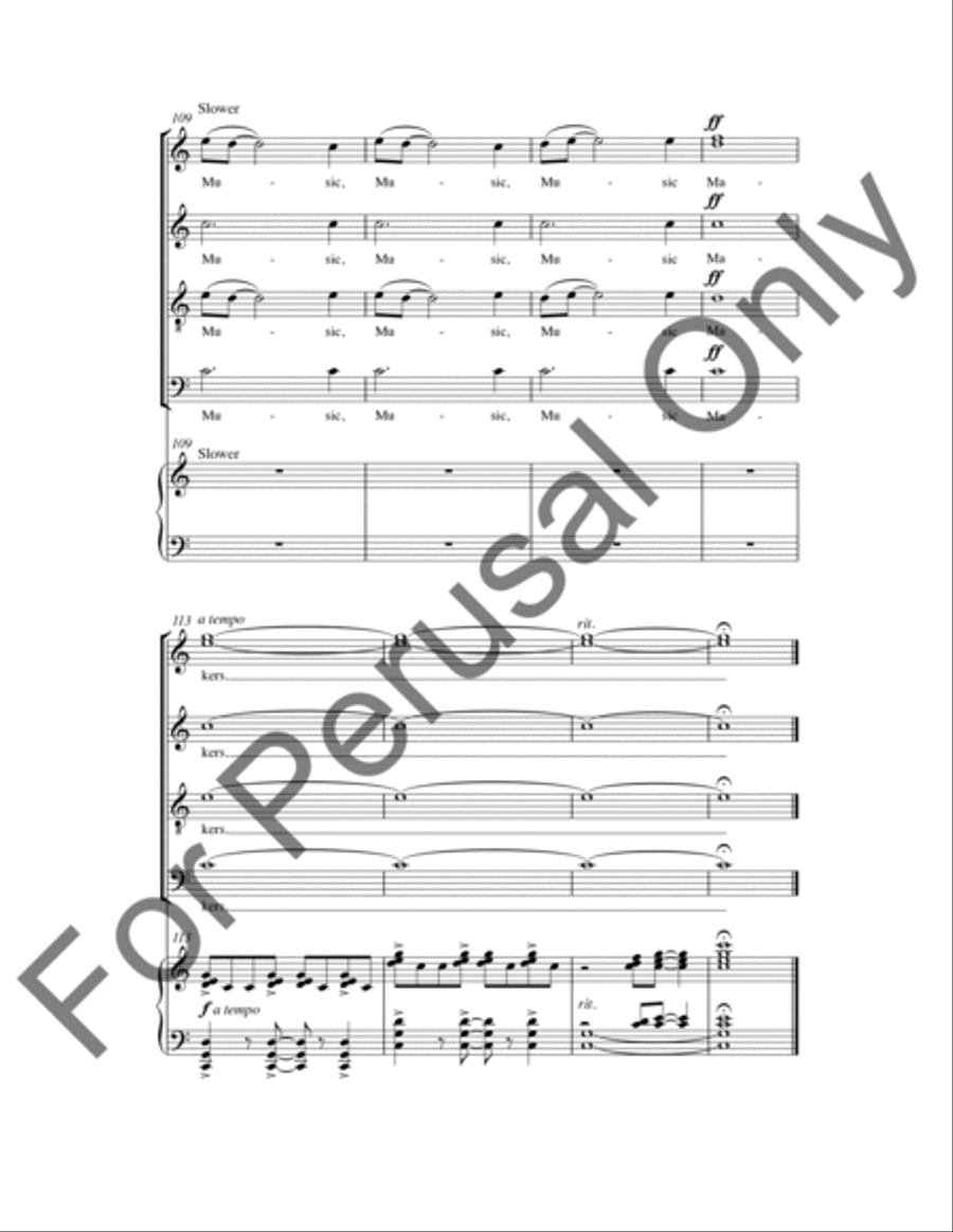 We Are The Music Makers (Choral Score) 4-Part scores gallery preview page 17