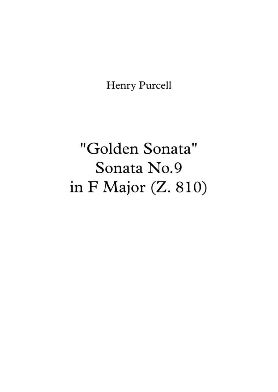 Golden Sonata - Henry Purcell Woodwind Quintet scores gallery preview page 1