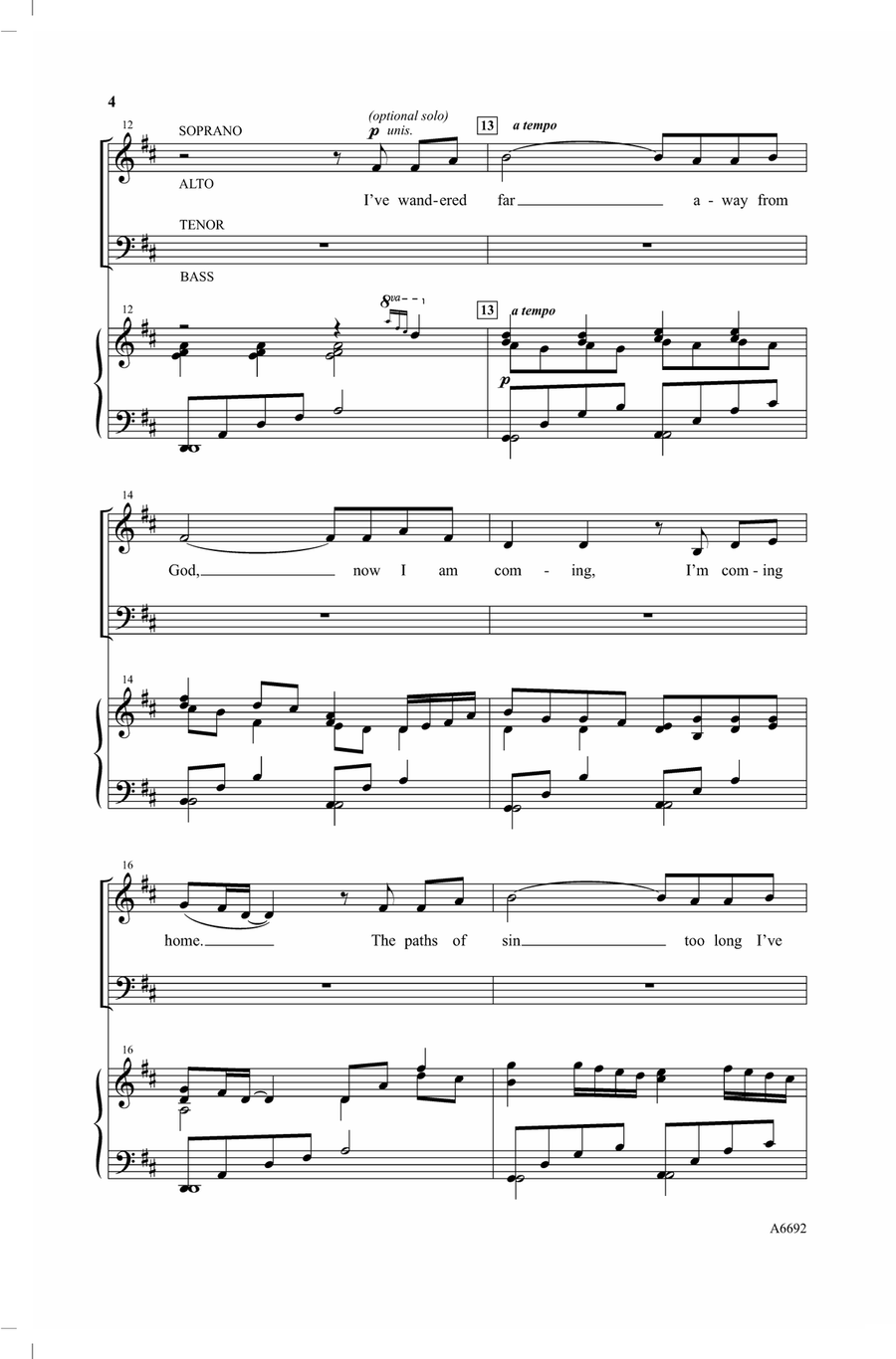 Coming Home Coming Home 4-Part scores gallery preview page 2