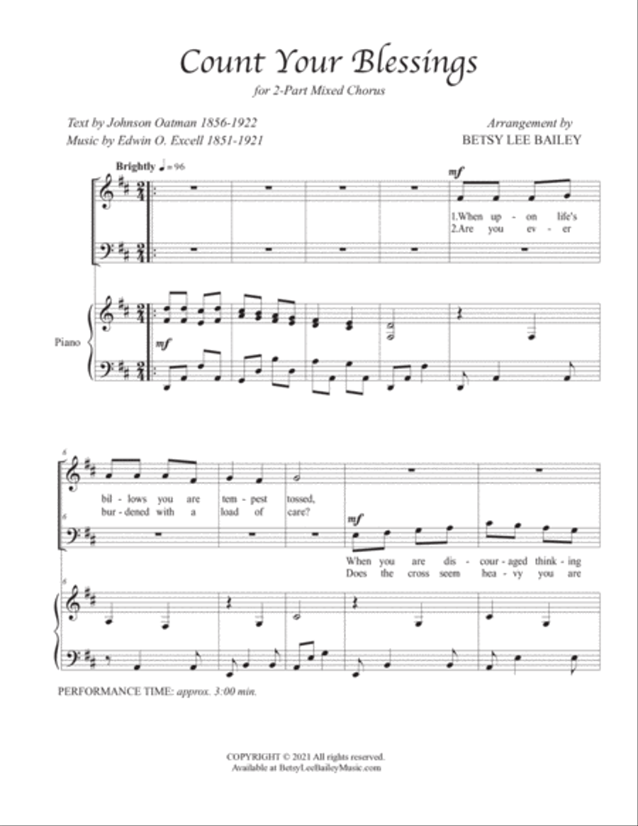 Count Your Blessings 2-Part scores gallery preview page 2