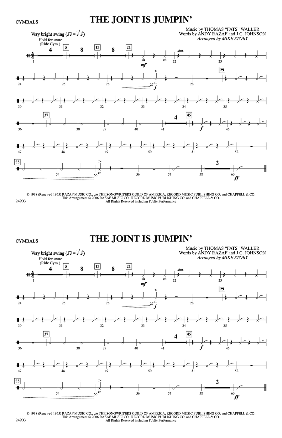 The Joint Is Jumpin': Cymbals