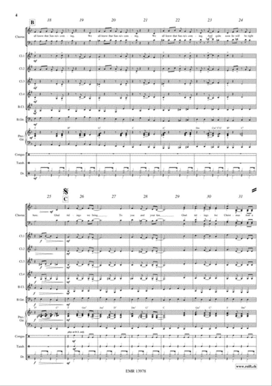 A Merry Christmas Clarinet Quintet scores gallery preview page 5