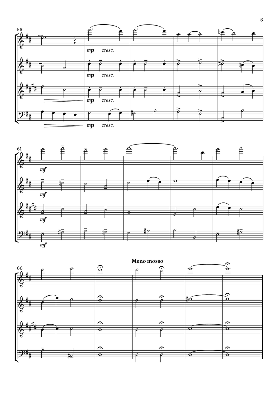 I'll Be Home For Christmas Woodwind Quartet scores gallery preview page 5