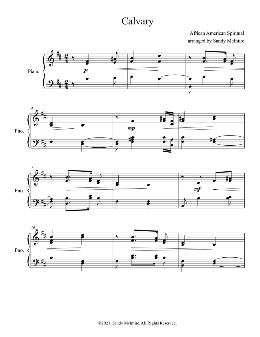 Calvary Piano Method scores gallery preview page 1