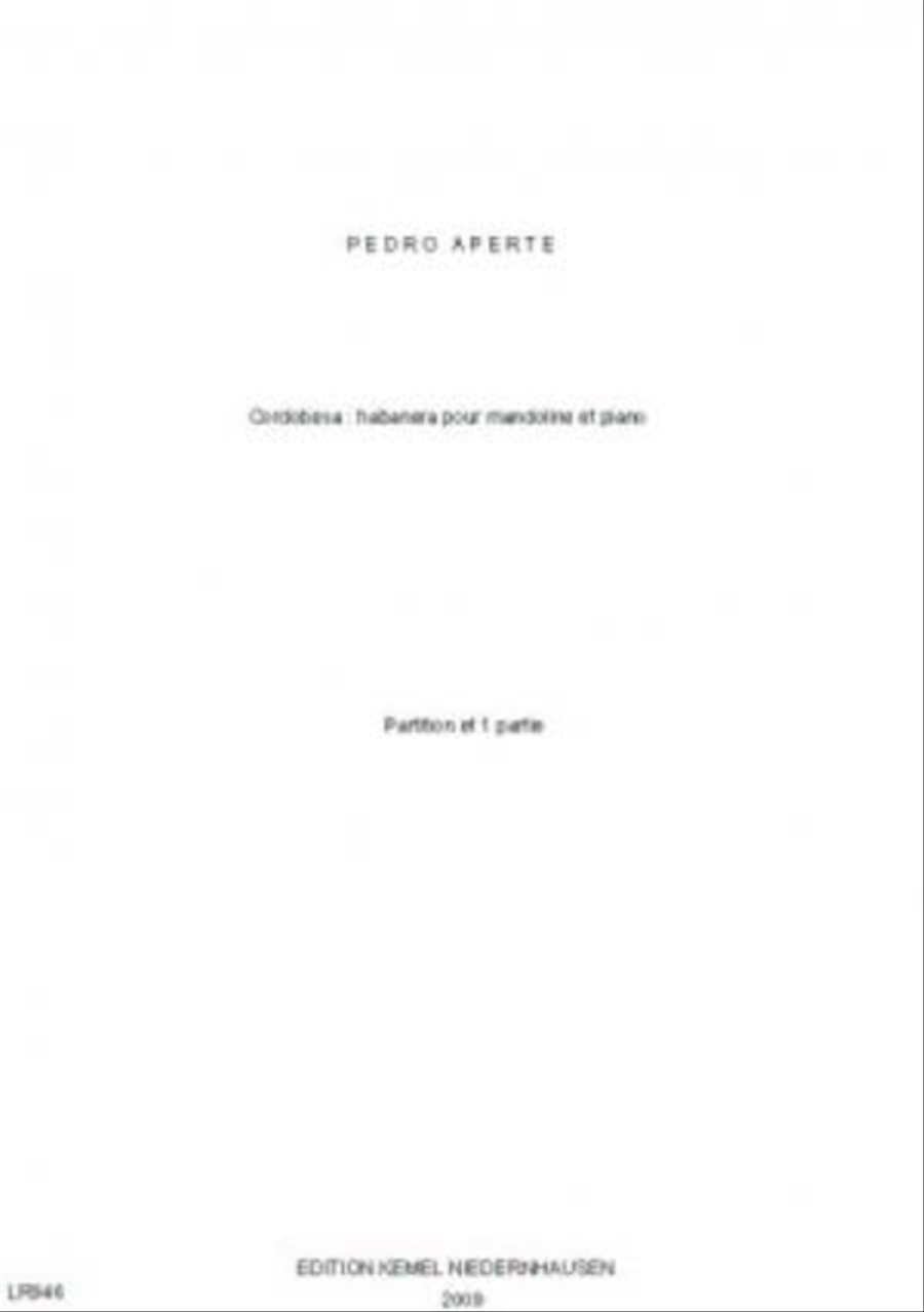 Cordobesa Piano Accompaniment scores gallery preview page 1