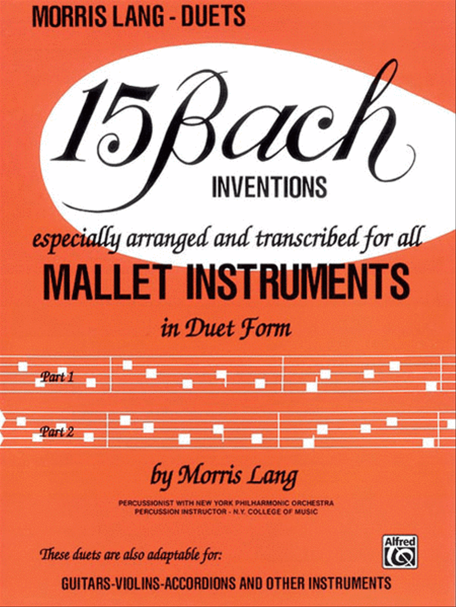 15 Bach Inventions by Johann Sebastian Bach Percussion - Sheet Music