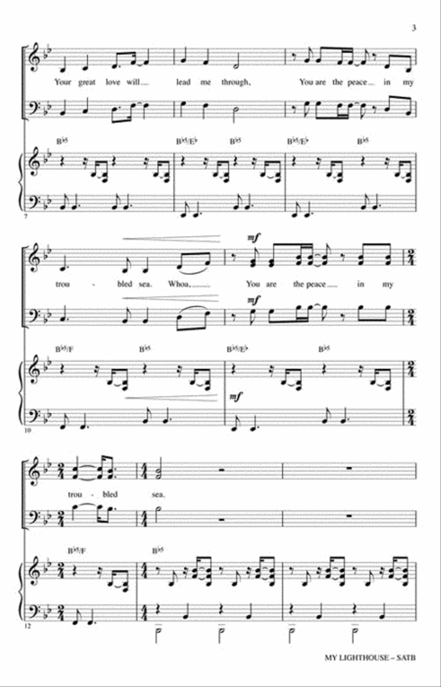 My Lighthouse My Lighthouse 4-Part scores gallery preview page 3