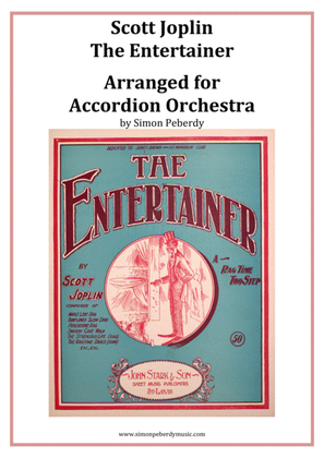 Book cover for The Entertainer (Joplin) for Accordion Orchestra, arr. Simon Peberdy
