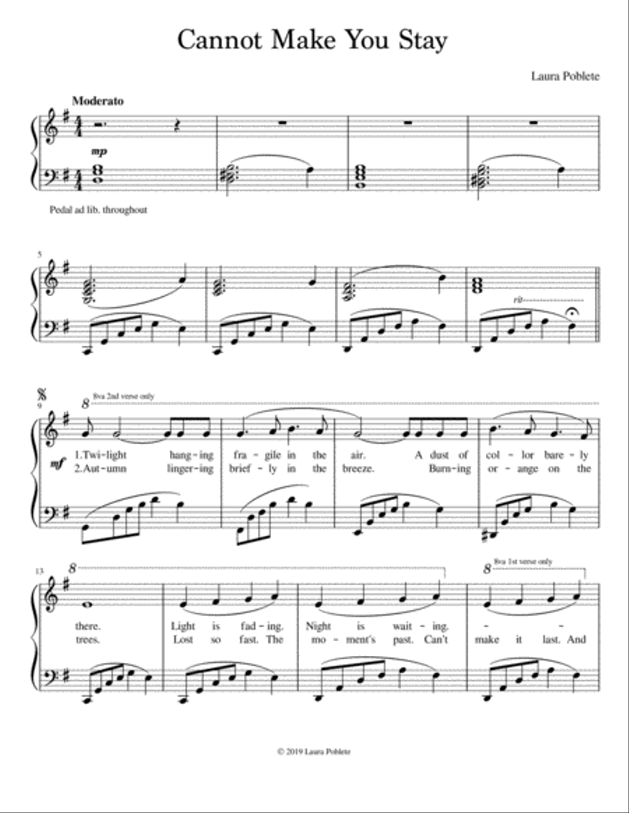 Cannot Make You Stay Piano Solo scores gallery preview page 2