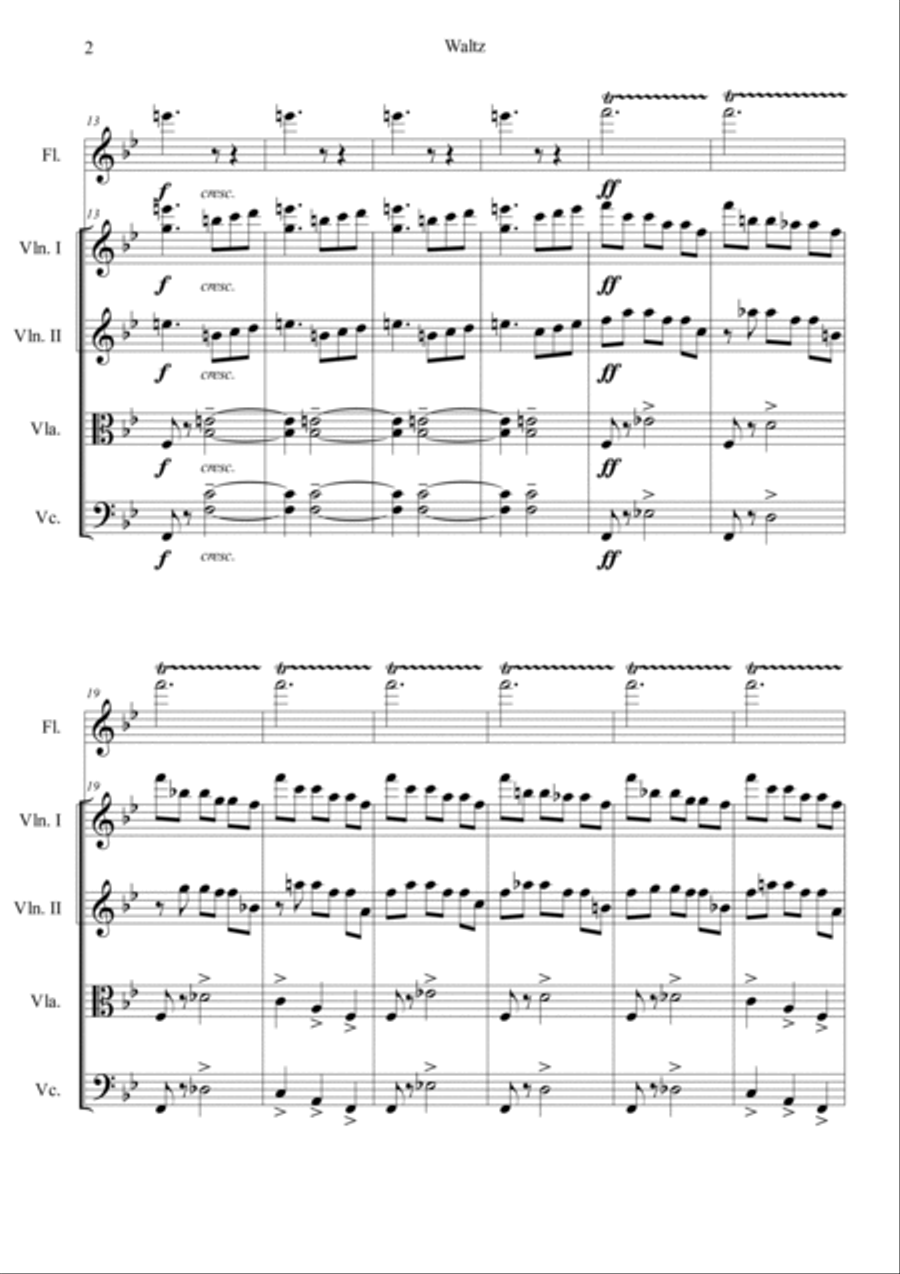Waltz from Sleeping Beauty Flute scores gallery preview page 2