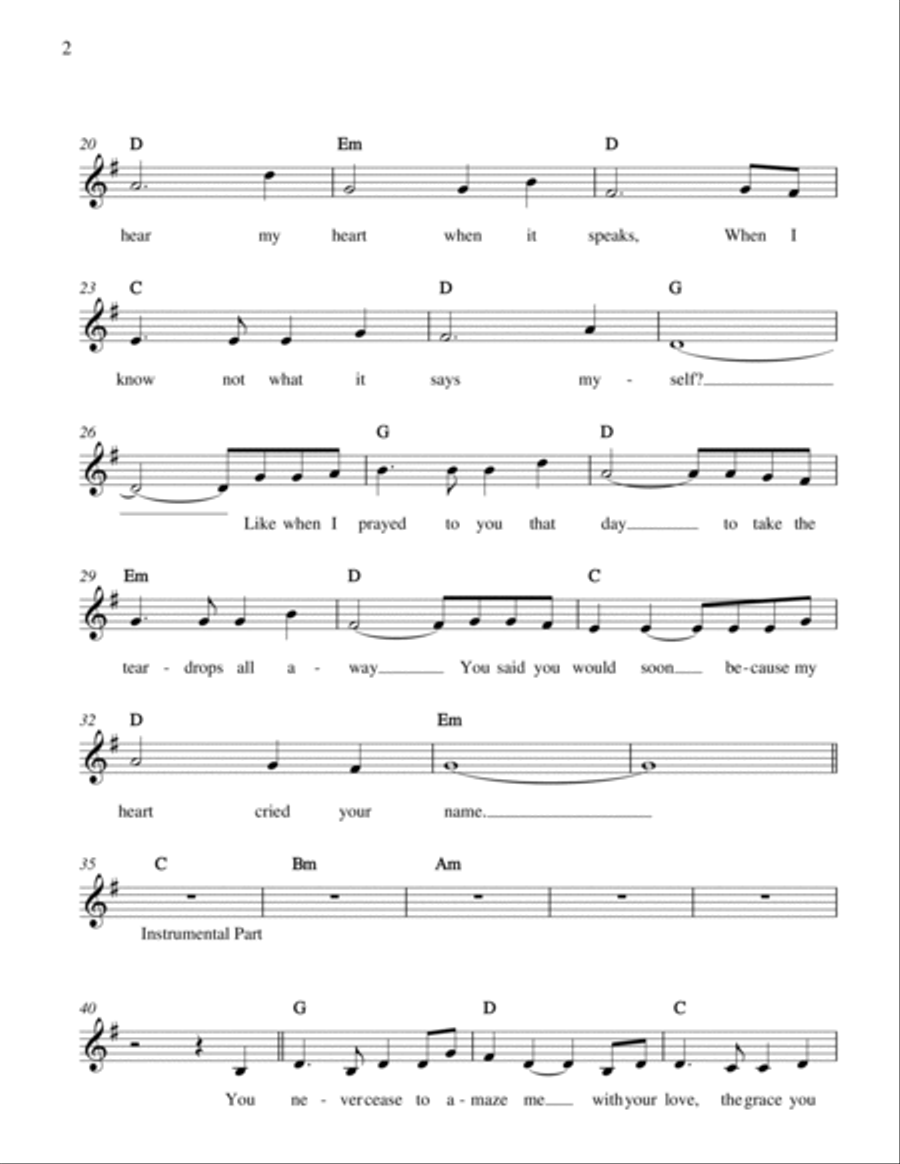 You Never Cease to Amaze Me Piano, Vocal, Guitar scores gallery preview page 2