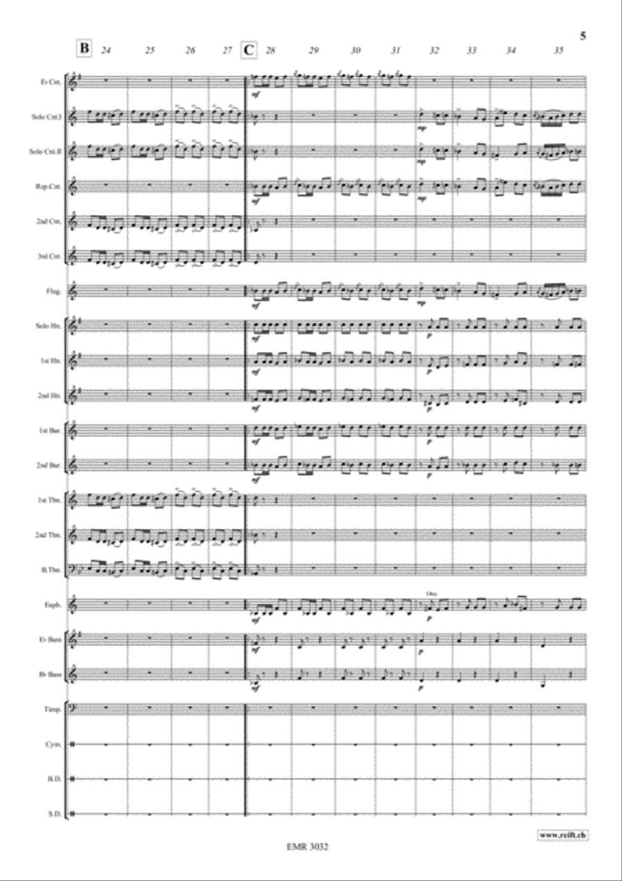Marche Militaire Brass Band scores gallery preview page 6