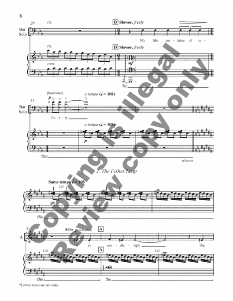 To Love This Earth: II. The Creatures 4-Part scores gallery preview page 6