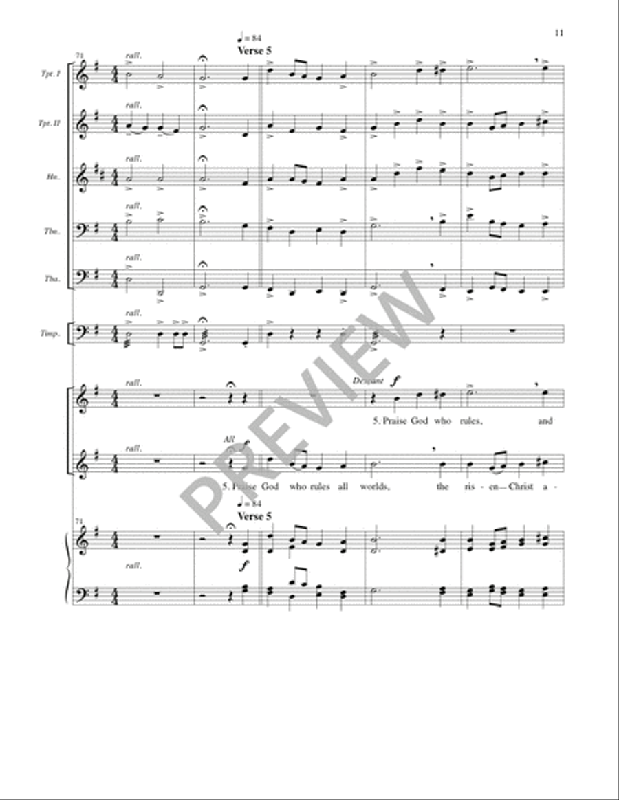 Rejoice, You Pure In Heart - Full Score and Parts 4-Part scores gallery preview page 12