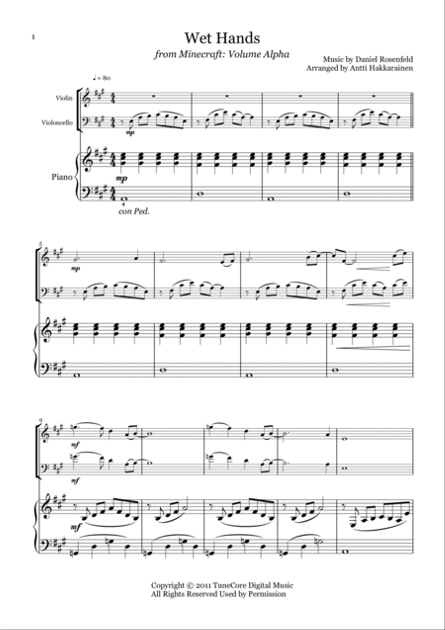 Wet Hands Piano Trio scores gallery preview page 2