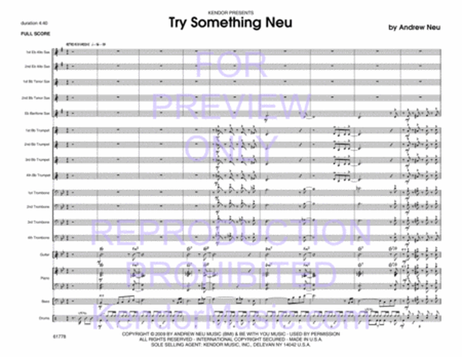 Try Something Neu (Full Score)