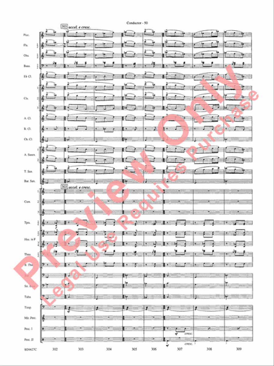 Variations on a Theme of Robert Schumann Concert Band scores gallery preview page 53