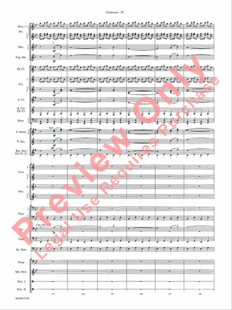 Fanfare and Allegro Concert Band scores gallery preview page 38