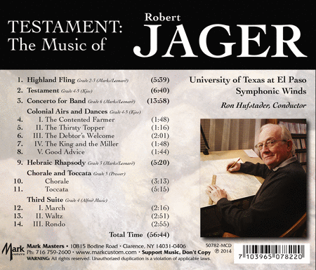 The Music of Robert Jager: Testament